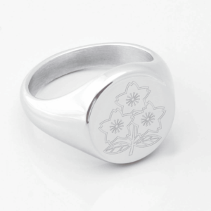 Japan Rugby Mockup Silver Signet Ring