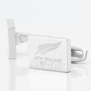 New Zealand Rugby Mockup Silver Cufflinks