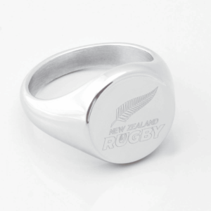 New Zealand Rugby Mockup Silver Signet Ring