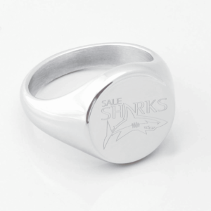 Sale Sharks Rugby Engraved Silver Signet Ring