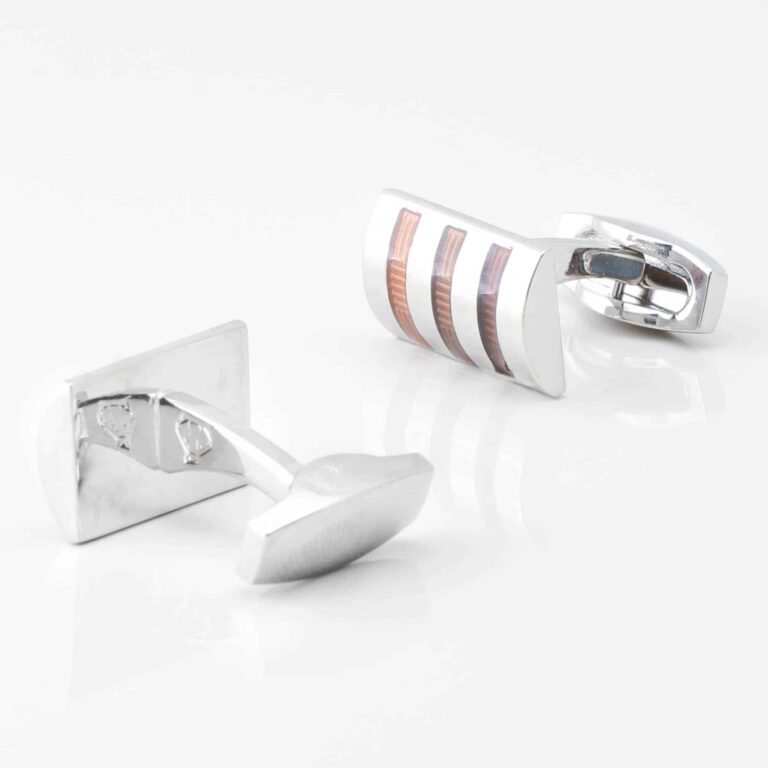 Three Toned Brown Cufflinks Gallery 4304