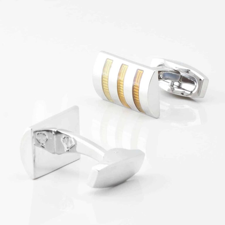 Three Toned Yellow Cufflinks Gallery 4315