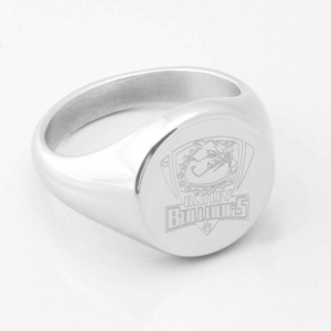 Batley Bulldogs Engraved Silver Signet Ring e1669129783906