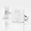Bedford Blues Rugby Engraved Silver Cufflinks