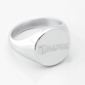 Blaydon Rugby Engraved Silver Signet Ring