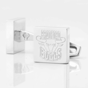 Bradford Bulls Engraved Silver Cufflinks