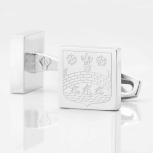 Cambridge Rugby Engraved Silver Cufflinks