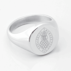 Darlington Mowden Rugby Engraved Silver Signet Ring