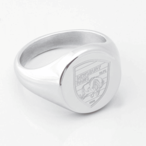 Dewsbury Rams Engraved Silver Signet Ring e1669129353996