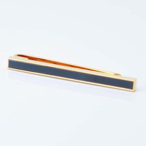 Gold Plated Onyx Tie Slide 4537 1
