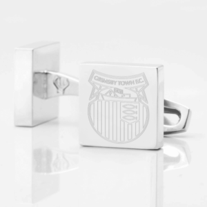 Grimsby Town Football Engraved Silver Cufflinks