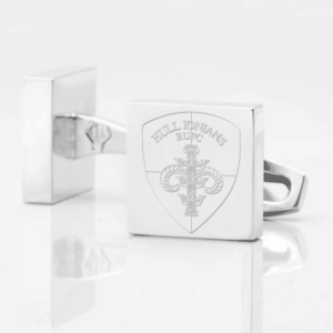 Hull Ionians Rugby Engraved Silver Cufflinks