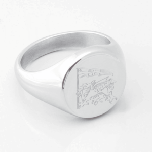 London Welsh Rugby Engraved Silver Signet Ring e1669212214888