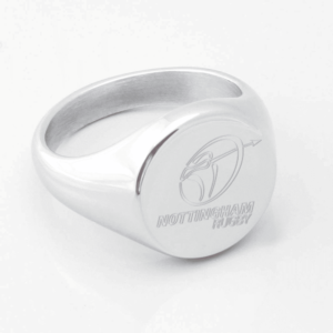 Nottingham Rugby Engraved Silver Signet Ring e1669212249697