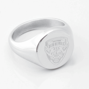 Salford Red Devils Rugby Engraved Silver Signet Ring