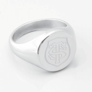 Toulousse Rugby Engraved Silver Signet Ring e1669129203886