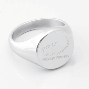 Widnes Vikings Engraved Silver Signet Ring e1669129650198