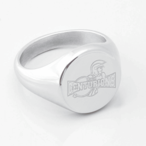 leigh centurions rugby engraved silver signet ring