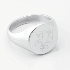 Cornwall Rugby Engraved Silver Signet Ring