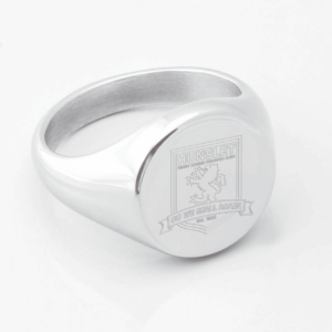 Hunslet Rugby Engraved Silver Signet Ring