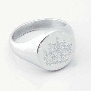 Oldham Rugby Engraved Silver Signet Ring