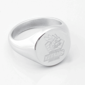 Rochdale Hornets Rugby Engraved Silver Signet Ring