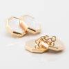 Gold Plated Mother of Pearl Octagon Cufflinks, Double Sided Gallery