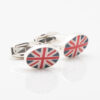 Sterling Silver Enamel Union Jack Flag Cufflinks