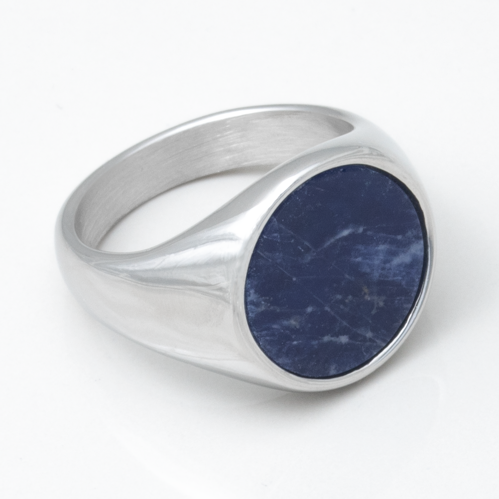 Iolite-Stainless-Steel-Signet-Ring