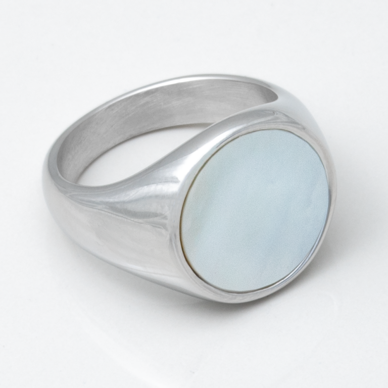 Stainless-Steel-Mother-of-Pearl-Stone-Signet-Ring