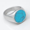 Turquoise-Stainless-Steel-Signet-Ring