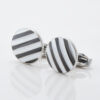 Black and White Striped Enamel Cufflinks Gallery