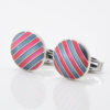 Red and Navy Striped Enamel Cufflinks Gallery