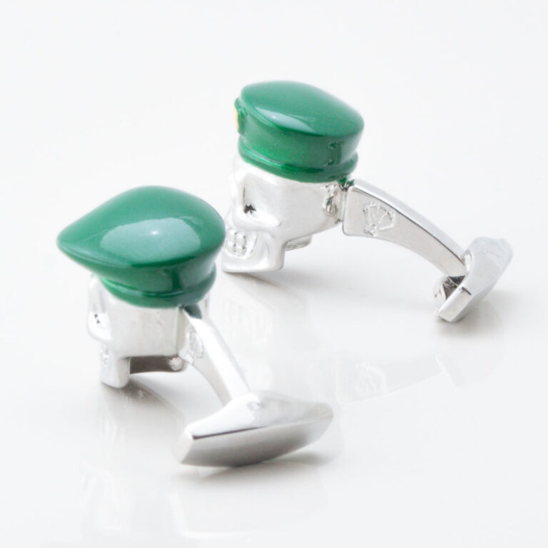 Military Officer Skull Cufflinks Gallery 2