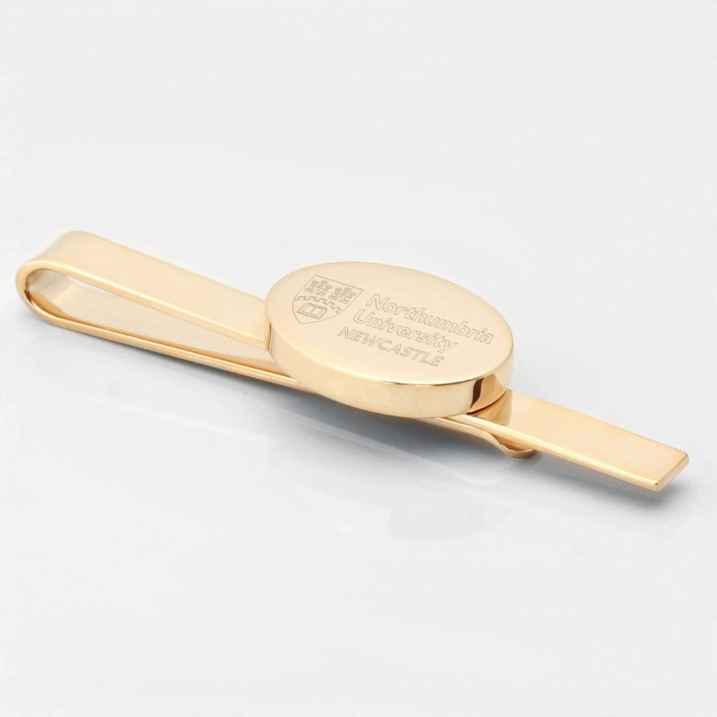 Northumbria-University-Engraved-Gold-Tie-Slide