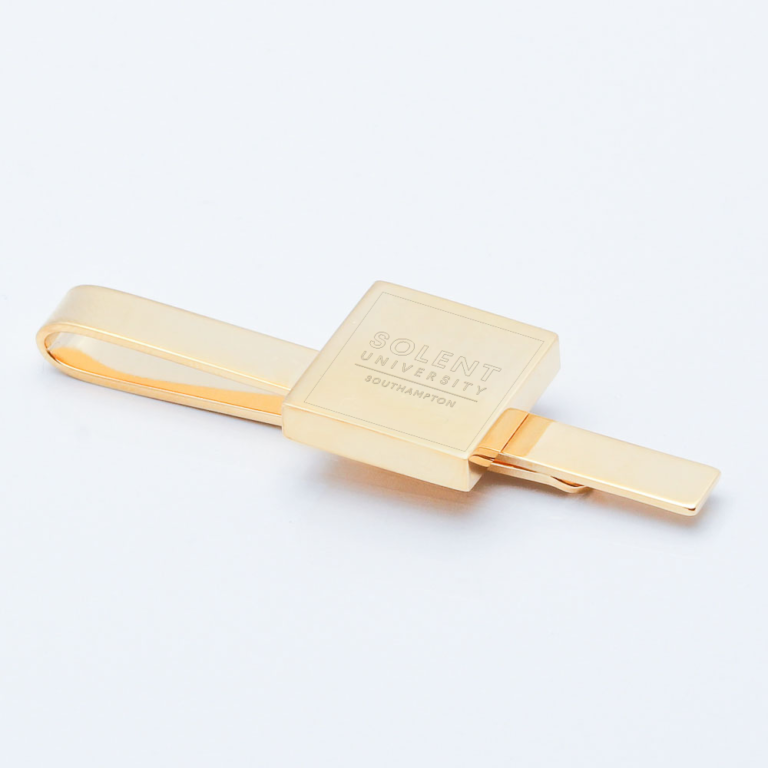 Solent-University-Engraved-Gold-Tie-Slide