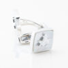 Sterling Silver Mother of Pearl Stone Masonic Symbol Cufflinks