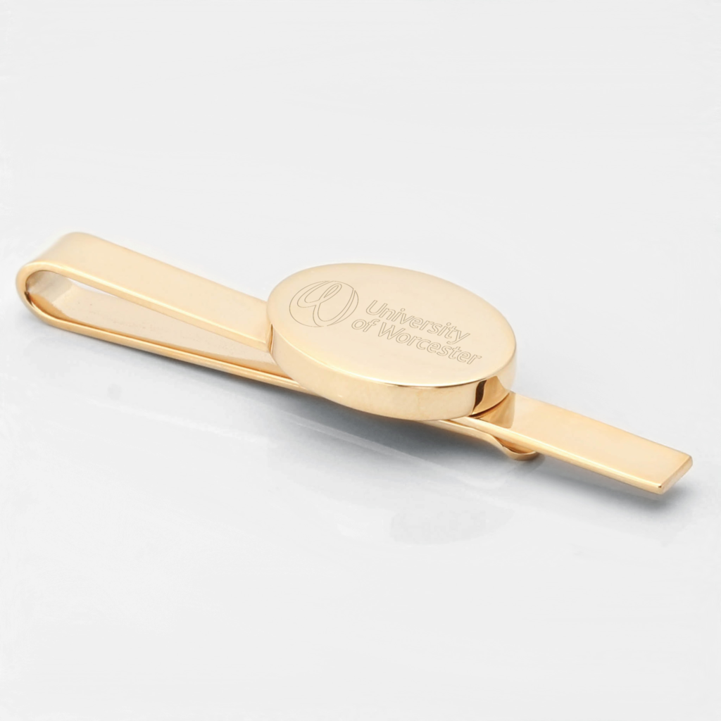 University-Of-Worcester-Engraved-Gold-Tie-Slide