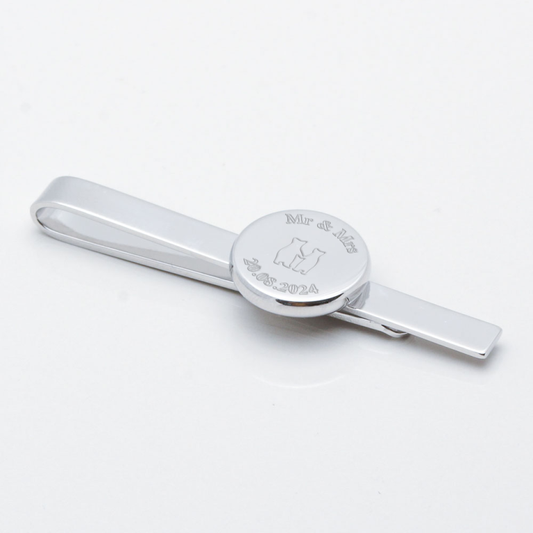 Personalised-Engraved-Bear-Couple-Silver-Tie-Slide