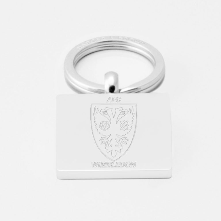 AFC Wimbledon Football Club-Engraved-Silver-Keyring