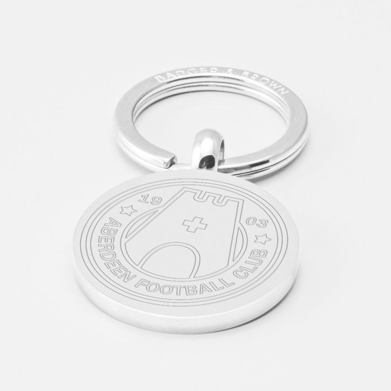 Aberdeen Football-Engraved-Silver-Keyring