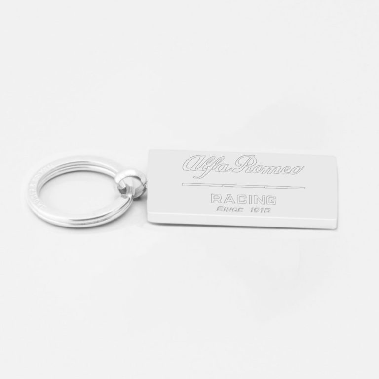 Alfa Romeo Racing F1-Engraved-Silver--Keyring