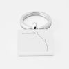 Aries Constellation-Engraved-Silver--Keyring