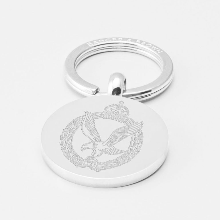 Army Air Corps-Engraved-Silver-Keyring