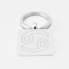 Cancer Zodiac-Engraved-Silver--Keyring