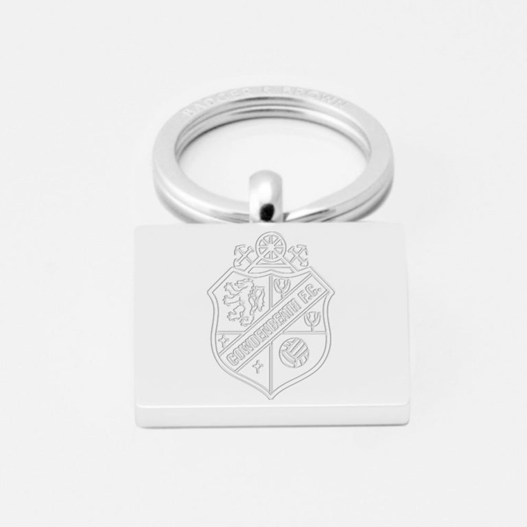 Cowdenbeath Football-Engraved-Silver-Keyring