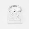Libra-Zodiac-Engraved-Silver-Keyring