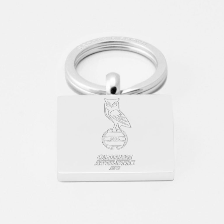 Oldham-Athletic-Football-Engraved-Silver-Keyring