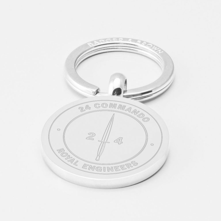 Royal-Commando-Engineers-Engraved-Silver-Keyring