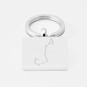 Scorpio-Constellation-Engraved-Silver-Keyring
